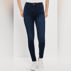 American Eagle Outfitters The Luxe Hi-rise Jegging Jean, Size 8, Dark Wash